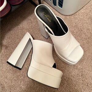 White Platform Heels
